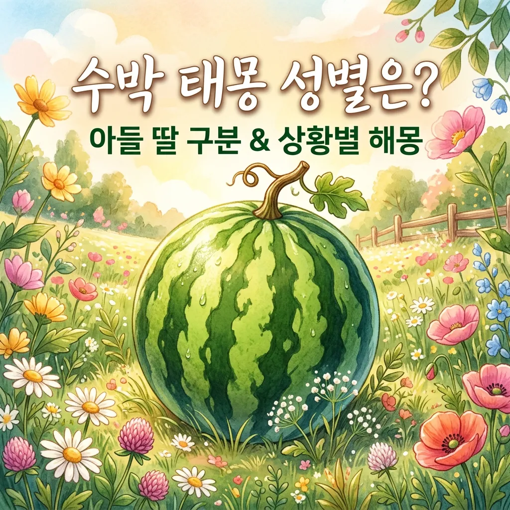 수박 태몽 성별 및 상황별 해몽 요약 메인 이미지